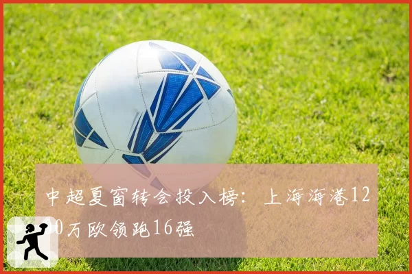 中超夏窗转会投入榜：上海海港1200万欧领跑16强